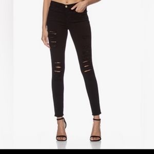 Frame Denim Le Skinny De Jeanne Black Skinny Jeans